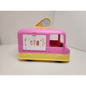 Peppa Pig Ice Cream Truck Toy Playset‎ Pink Talking Sounds Tested Works Hasbro